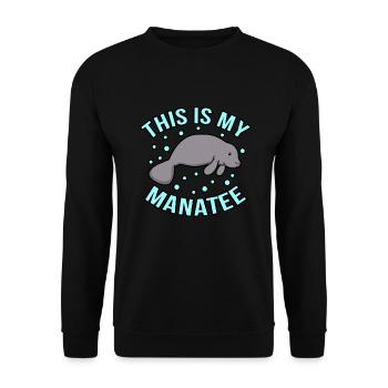 Manatee - Unisex Sweatshirt - black - Front - Alina (178cm) & Michal (187cm)