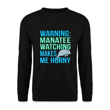 Manatee - Unisex Sweatshirt - black - Front - Alina (178cm) & Michal (187cm)