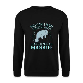 Manatee - Unisex Sweatshirt - black - Front - Alina (178cm) & Michal (187cm)