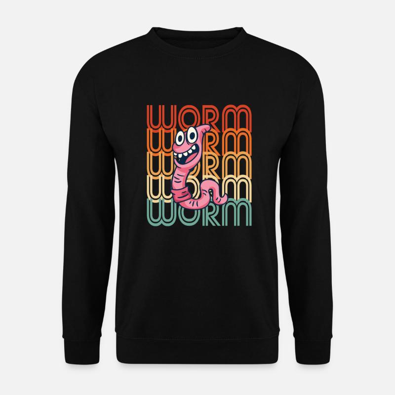 Kompost Würmer Geschenk - Unisex Pullover - Schwarz