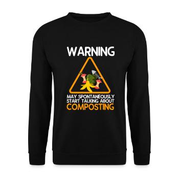 Cadeau vers de compost - Sweat-shirt Unisexe - noir - Devant - Alina (178cm) & Michal (187cm)