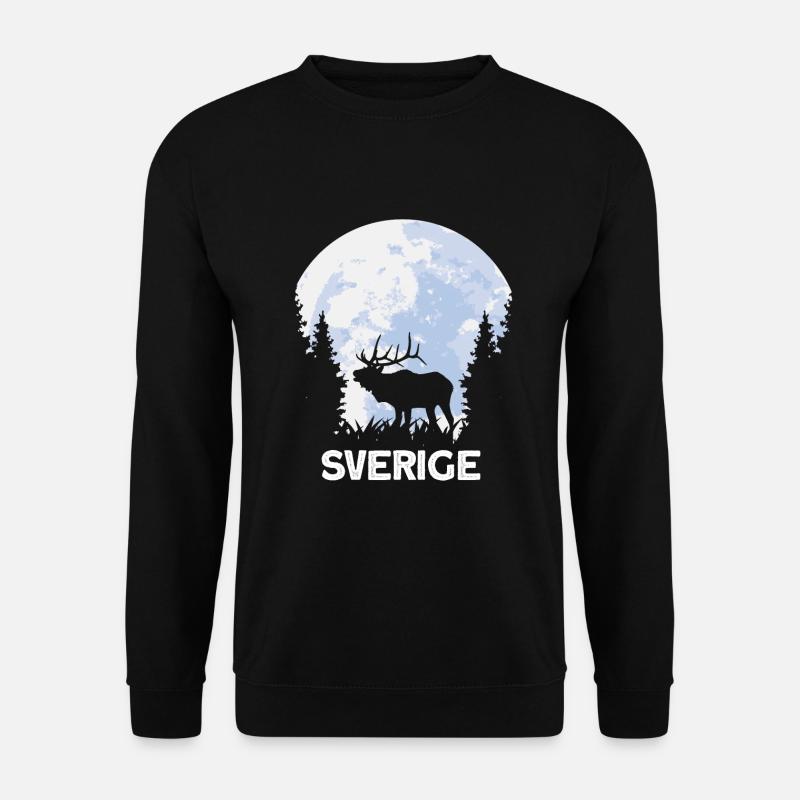 sverige Elch Schweden skandinavien - Unisex Pullover - Schwarz