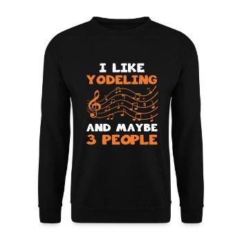 Yodel - Unisex Sweatshirt - black - Front - Alina (178cm) & Michal (187cm)