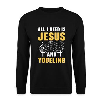 Yodel - Unisex Sweatshirt - black - Front - Alina (178cm) & Michal (187cm)