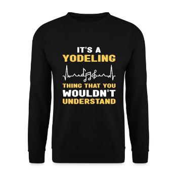 Yodel - Unisex Sweatshirt - black - Front - Alina (178cm) & Michal (187cm)