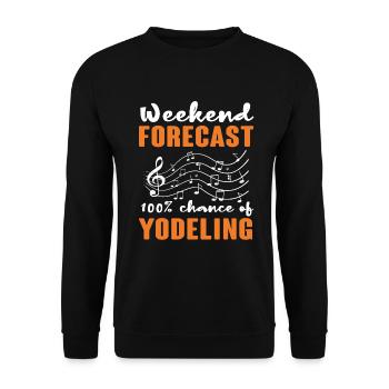 Yodel - Unisex Sweatshirt - black - Front - Alina (178cm) & Michal (187cm)