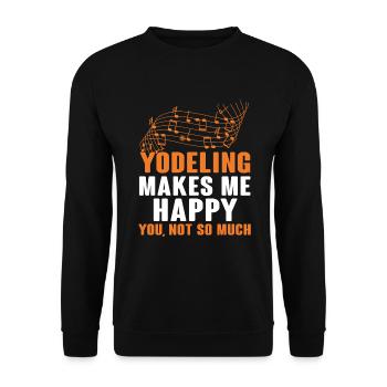 Yodel - Unisex Sweatshirt - black - Front - Alina (178cm) & Michal (187cm)