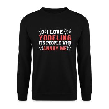Yodel - Unisex Sweatshirt - black - Front - Alina (178cm) & Michal (187cm)