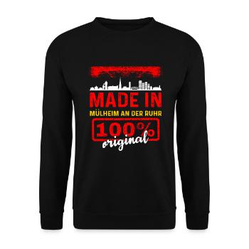 Mülheim - Unisex Sweatshirt - black - Front - Alina (178cm) & Michal (187cm)