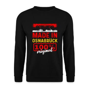 Osnabrück - Unisex Pullover - Schwarz - Vorne - Alina (178cm) & Michal (187cm)