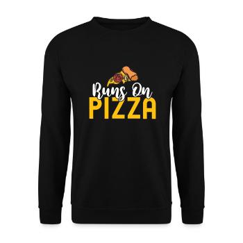 Snack Pizzalove Pizza-Liebhaber-Geschenk - Unisex Sweatshirt - black - Front - Alina (178cm) & Michal (187cm)
