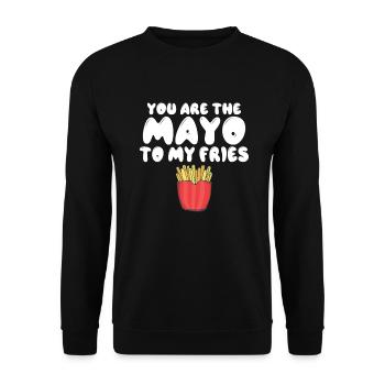 French Fries Lover Fast Food Gifts - Unisex Sweatshirt - black - Front - Alina (178cm) & Michal (187cm)