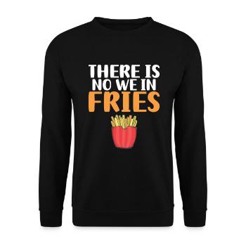French Fries Lover Fast Food Gifts - Unisex Sweatshirt - black - Front - Alina (178cm) & Michal (187cm)