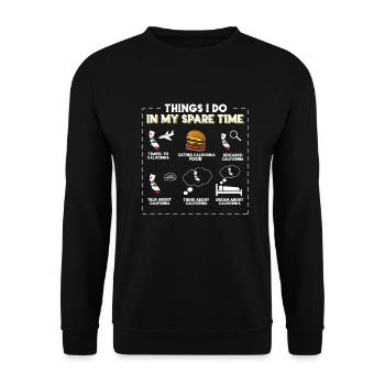 Ce que je fais pendant mon temps libre en Californie - Sweat-shirt Unisexe - noir - Devant - Alina (178cm) & Michal (187cm)