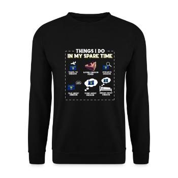 Things I Do in My Free Time Oregon - Unisex Sweatshirt - black - Front - Alina (178cm) & Michal (187cm)