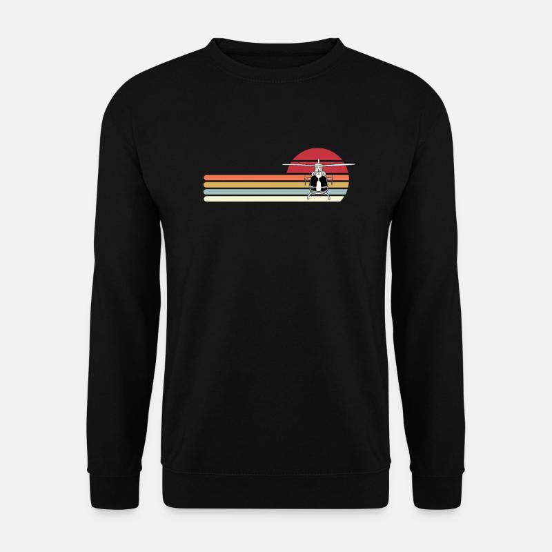 Retro helicopter - Unisex Sweatshirt - black