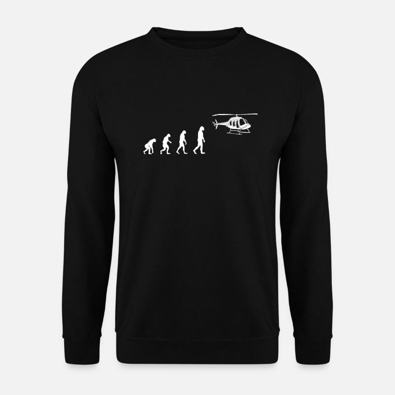 Hélicoptère Evolution - Sweat-shirt Unisexe - noir