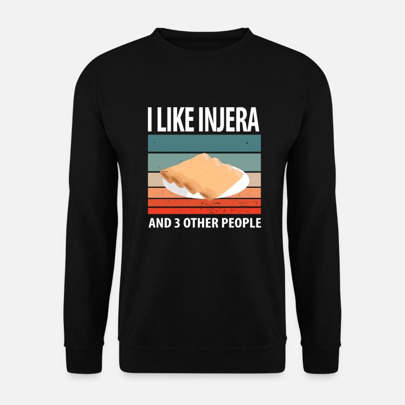 Traditional Ethiopian-Eritrean bread - Unisex Sweatshirt - black