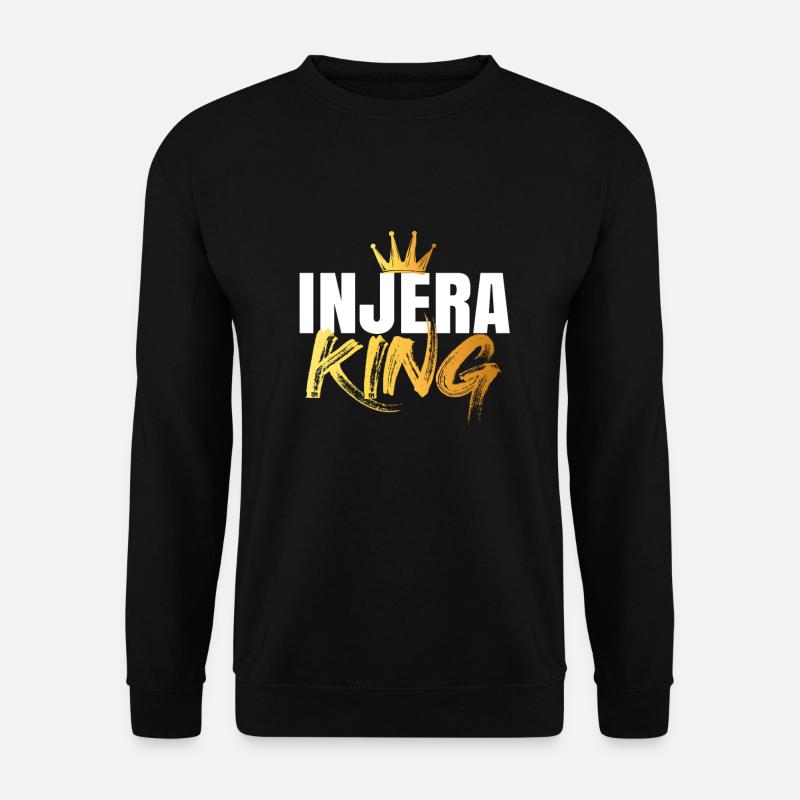 Traditional Ethiopian-Eritrean Injera bread - Unisex Sweatshirt - black