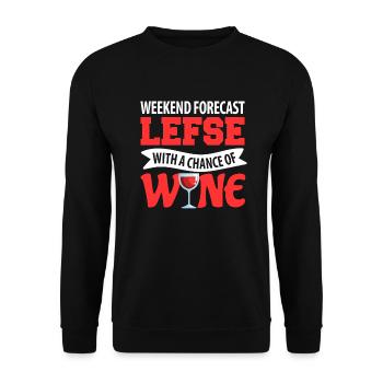 Mein liebstes norwegisches Essen - Unisex Pullover - Schwarz - Vorne - Alina (178cm) & Michal (187cm)