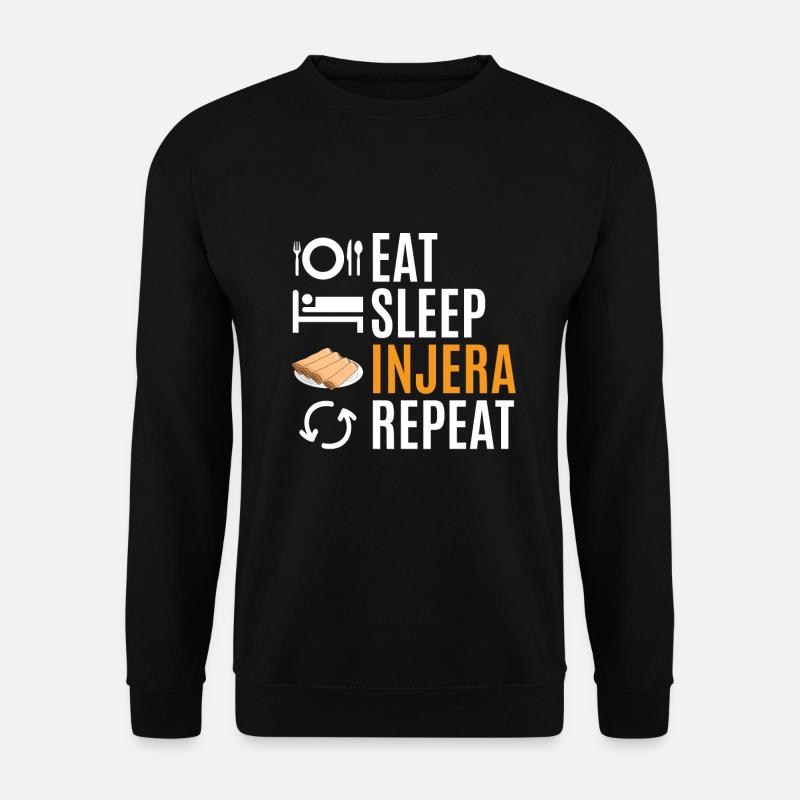 Traditional Ethiopian-Eritrean bread - Unisex Sweatshirt - black