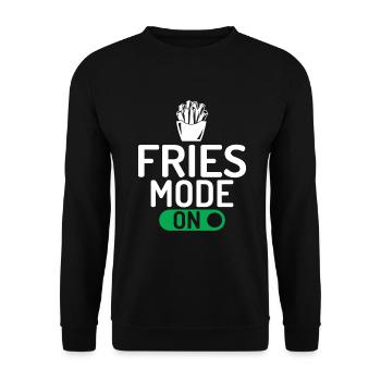 French Fries Lover Fast Food Gifts - Unisex Sweatshirt - black - Front - Alina (178cm) & Michal (187cm)
