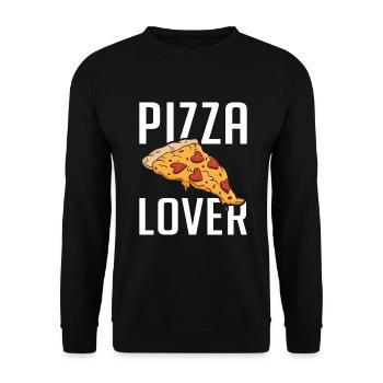 Snack Pizzalove Pizza Lover Gift - Unisex Sweatshirt - black - Front - Alina (178cm) & Michal (187cm)