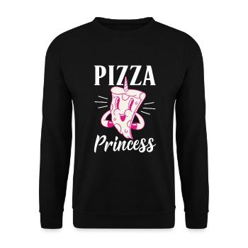Snack Pizzalove Pizza Lover Gift - Unisex Sweatshirt - black - Front - Alina (178cm) & Michal (187cm)