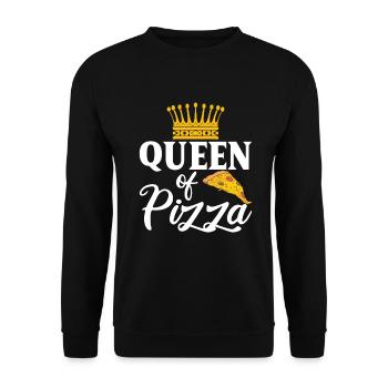 Snack Pizzalove Pizza Lover Geschenk - Unisex Pullover - Schwarz - Vorne - Alina (178cm) & Michal (187cm)
