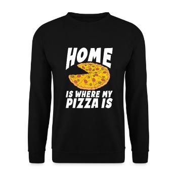 Snack Pizzalove Pizza Lover Gift - Unisex Sweatshirt - black - Front - Alina (178cm) & Michal (187cm)