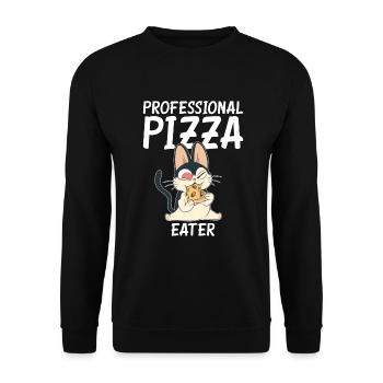 Snack Pizzalove Pizza Lover Gift - Unisex Sweatshirt - black - Front - Alina (178cm) & Michal (187cm)