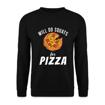 Snack Pizzalove Pizza Lover Gift - Unisex Sweatshirt - black - Front - Alina (178cm) & Michal (187cm)