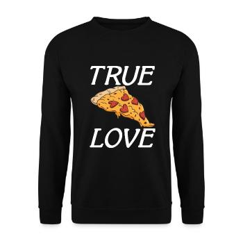 Snack Pizzalove Pizza Lover Gift - Unisex Sweatshirt - black - Front - Alina (178cm) & Michal (187cm)