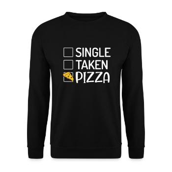 Snack Pizzalove Pizza Lover Geschenk - Unisex Pullover - Schwarz - Vorne - Alina (178cm) & Michal (187cm)