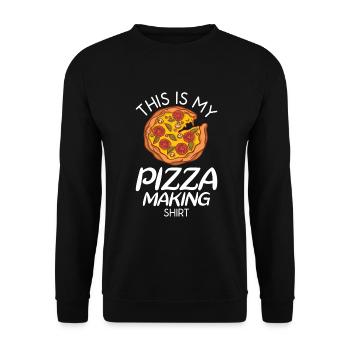Snack Pizzalove Pizza Lover Gift - Unisex Sweatshirt - black - Front - Alina (178cm) & Michal (187cm)