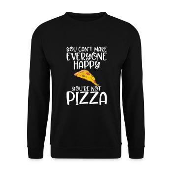 Snack Pizzalove Pizza Lover Geschenk - Unisex Pullover - Schwarz - Vorne - Alina (178cm) & Michal (187cm)