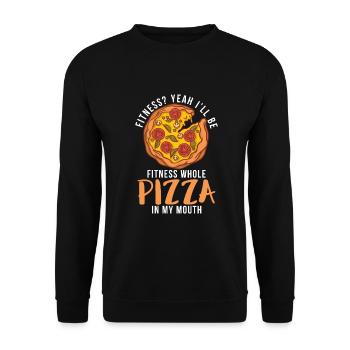 Snack Pizzalove Pizza Lover Gift - Unisex Sweatshirt - black - Front - Alina (178cm) & Michal (187cm)