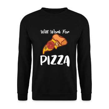 Snack Pizzalove Pizza Lover Gift - Unisex Sweatshirt - black - Front - Alina (178cm) & Michal (187cm)