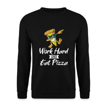Snack Pizzalove Pizza Lover Gift - Unisex Sweatshirt - black - Front - Alina (178cm) & Michal (187cm)