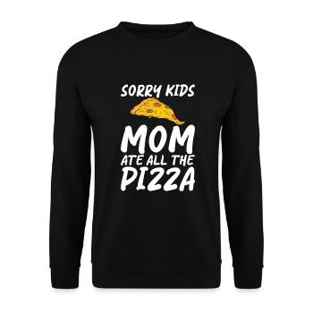 Snack Pizzalove Pizza Lover Geschenk - Unisex Pullover - Schwarz - Vorne - Alina (178cm) & Michal (187cm)