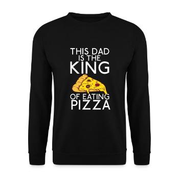 Snack Pizzalove Pizza Lover Gift - Unisex Sweatshirt - black - Front - Alina (178cm) & Michal (187cm)