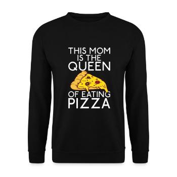 Snack Pizzalove Pizza Lover Gift - Unisex Sweatshirt - black - Front - Alina (178cm) & Michal (187cm)