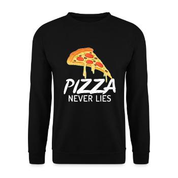 Snack Pizzalove Pizza Lover Cadeau - Sweat-shirt Unisexe - noir - Devant - Alina (178cm) & Michal (187cm)