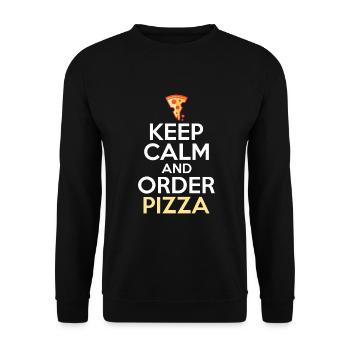 Snack Pizzalove Pizza Lover Gift - Unisex Sweatshirt - black - Front - Alina (178cm) & Michal (187cm)