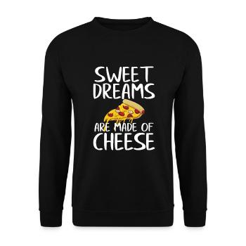 Snack Pizzalove Pizza Lover Gift - Unisex Sweatshirt - black - Front - Alina (178cm) & Michal (187cm)