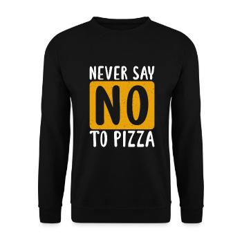 Snack Pizzalove Pizza Lover Geschenk - Unisex Pullover - Schwarz - Vorne - Alina (178cm) & Michal (187cm)