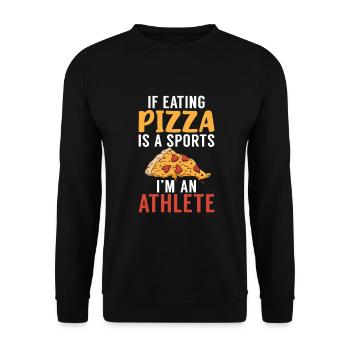Snack Pizzalove Pizza Lover Gift - Unisex Sweatshirt - black - Front - Alina (178cm) & Michal (187cm)