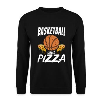 Snack Pizzalove Pizza Lover Gift - Unisex Sweatshirt - black - Front - Alina (178cm) & Michal (187cm)