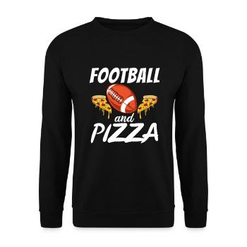 Snack Pizzalove Pizza Lover Cadeau - Sweat-shirt Unisexe - noir - Devant - Alina (178cm) & Michal (187cm)