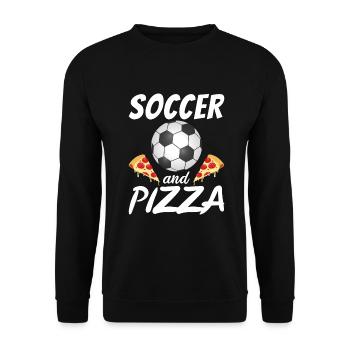 Snack Pizzalove Pizza Lover Gift - Unisex Sweatshirt - black - Front - Alina (178cm) & Michal (187cm)